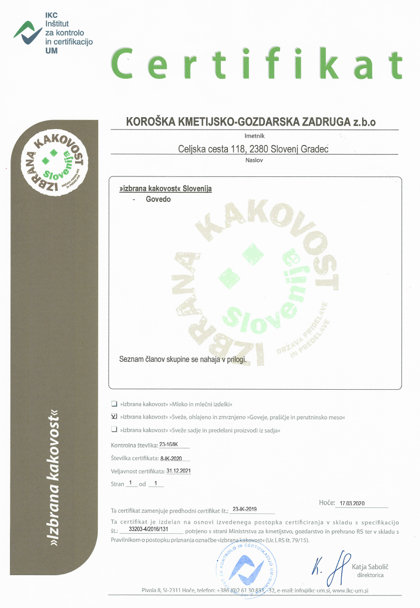 Shema kakovosti IRP11 – 1. del